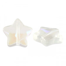 Glass bead 13mm Star - Crystal ab